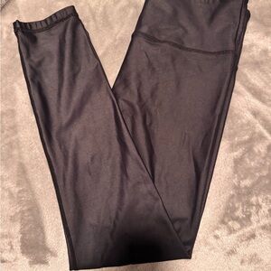 Zyia Active Chic Shiny Black Workout Leggings